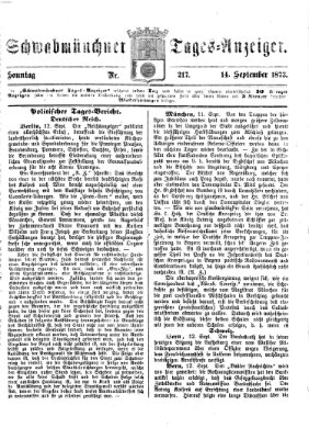 Schwabmünchner Tages-Anzeiger Sonntag 14. September 1873