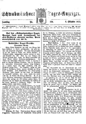 Schwabmünchner Tages-Anzeiger Samstag 4. Oktober 1873