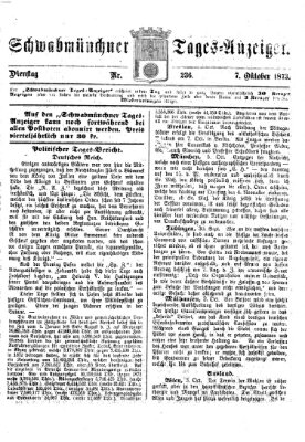 Schwabmünchner Tages-Anzeiger Dienstag 7. Oktober 1873