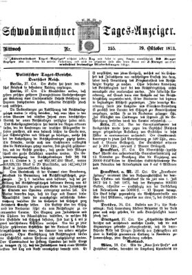 Schwabmünchner Tages-Anzeiger Mittwoch 29. Oktober 1873