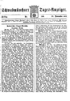 Schwabmünchner Tages-Anzeiger Freitag 28. November 1873