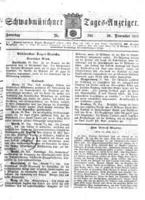 Schwabmünchner Tages-Anzeiger Sonntag 30. November 1873