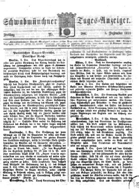 Schwabmünchner Tages-Anzeiger Freitag 5. Dezember 1873