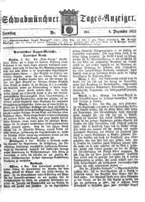 Schwabmünchner Tages-Anzeiger Samstag 6. Dezember 1873