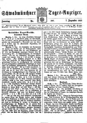 Schwabmünchner Tages-Anzeiger Sonntag 7. Dezember 1873