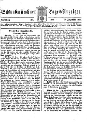 Schwabmünchner Tages-Anzeiger Samstag 13. Dezember 1873