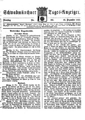 Schwabmünchner Tages-Anzeiger Dienstag 16. Dezember 1873