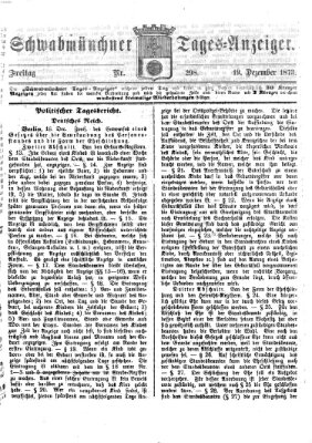 Schwabmünchner Tages-Anzeiger Freitag 19. Dezember 1873