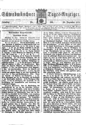Schwabmünchner Tages-Anzeiger Samstag 20. Dezember 1873