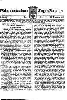 Schwabmünchner Tages-Anzeiger Sonntag 21. Dezember 1873