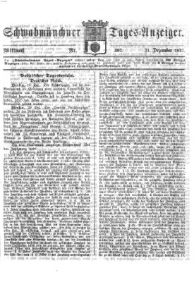 Schwabmünchner Tages-Anzeiger Mittwoch 31. Dezember 1873