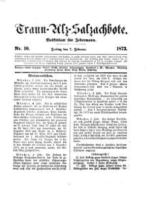 Traun-Alz-Salzachbote Freitag 7. Februar 1873