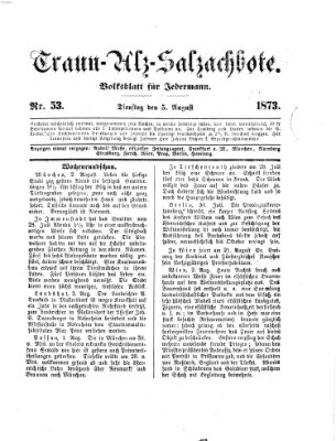 Traun-Alz-Salzachbote Dienstag 5. August 1873