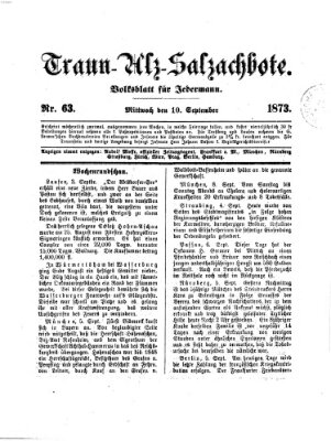 Traun-Alz-Salzachbote Mittwoch 10. September 1873