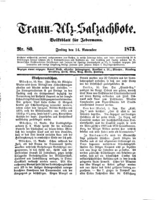 Traun-Alz-Salzachbote Freitag 14. November 1873