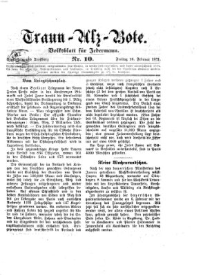 Traun-Alz-Bote (Traun-Alz-Salzachbote) Freitag 10. Februar 1871