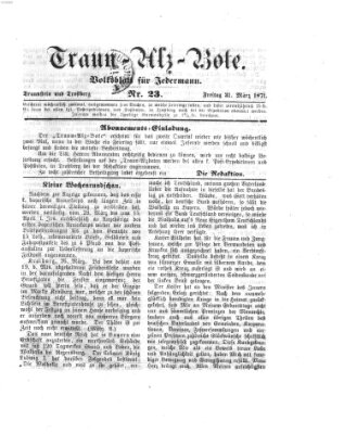 Traun-Alz-Bote (Traun-Alz-Salzachbote) Freitag 31. März 1871