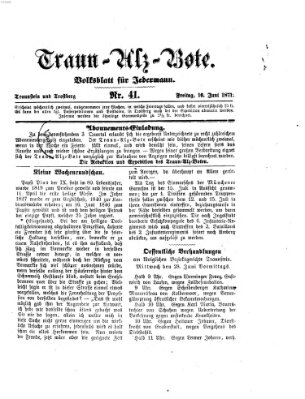 Traun-Alz-Bote (Traun-Alz-Salzachbote) Freitag 16. Juni 1871