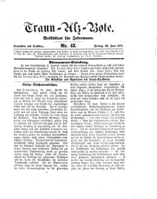 Traun-Alz-Bote (Traun-Alz-Salzachbote) Freitag 23. Juni 1871