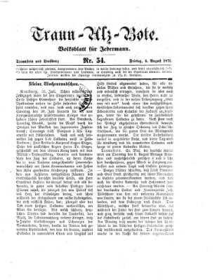 Traun-Alz-Bote (Traun-Alz-Salzachbote) Freitag 4. August 1871