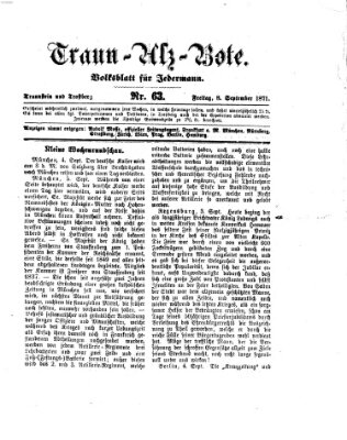 Traun-Alz-Bote (Traun-Alz-Salzachbote) Freitag 8. September 1871