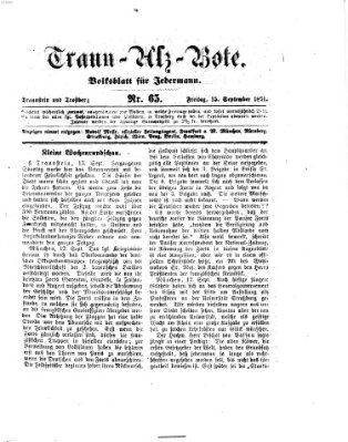 Traun-Alz-Bote (Traun-Alz-Salzachbote) Freitag 15. September 1871