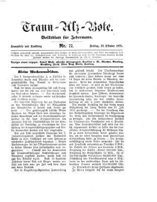 Traun-Alz-Bote (Traun-Alz-Salzachbote) Freitag 27. Oktober 1871