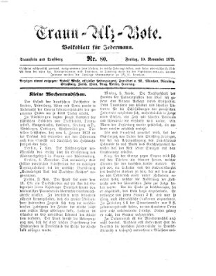 Traun-Alz-Bote (Traun-Alz-Salzachbote) Freitag 10. November 1871