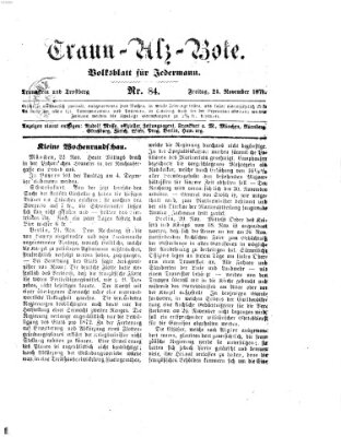 Traun-Alz-Bote (Traun-Alz-Salzachbote) Freitag 24. November 1871