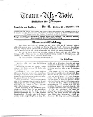 Traun-Alz-Bote (Traun-Alz-Salzachbote) Freitag 22. Dezember 1871