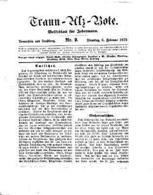 Traun-Alz-Bote (Traun-Alz-Salzachbote) Dienstag 6. Februar 1872