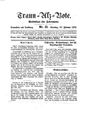 Traun-Alz-Bote (Traun-Alz-Salzachbote) Dienstag 27. Februar 1872