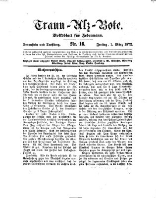 Traun-Alz-Bote (Traun-Alz-Salzachbote) Freitag 1. März 1872