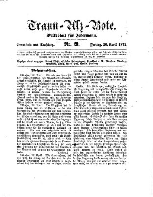 Traun-Alz-Bote (Traun-Alz-Salzachbote) Freitag 26. April 1872