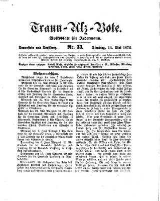 Traun-Alz-Bote (Traun-Alz-Salzachbote) Dienstag 14. Mai 1872