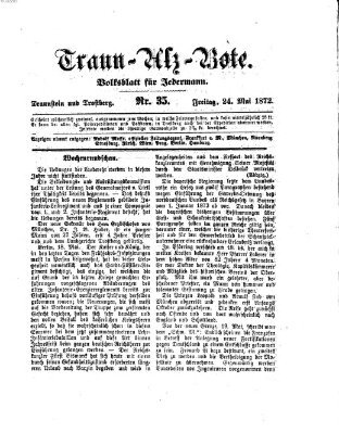 Traun-Alz-Bote (Traun-Alz-Salzachbote) Freitag 24. Mai 1872