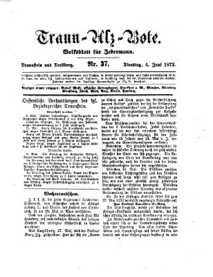 Traun-Alz-Bote (Traun-Alz-Salzachbote) Dienstag 4. Juni 1872