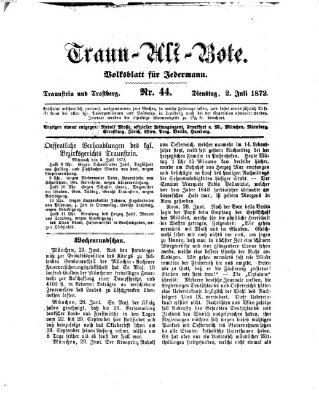 Traun-Alz-Bote (Traun-Alz-Salzachbote) Dienstag 2. Juli 1872