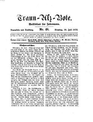 Traun-Alz-Bote (Traun-Alz-Salzachbote) Dienstag 16. Juli 1872