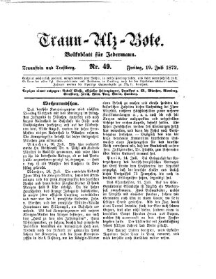 Traun-Alz-Bote (Traun-Alz-Salzachbote) Freitag 19. Juli 1872