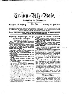 Traun-Alz-Bote (Traun-Alz-Salzachbote) Dienstag 23. Juli 1872