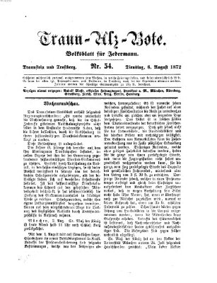 Traun-Alz-Bote (Traun-Alz-Salzachbote) Dienstag 6. August 1872