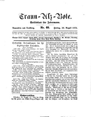 Traun-Alz-Bote (Traun-Alz-Salzachbote) Freitag 30. August 1872