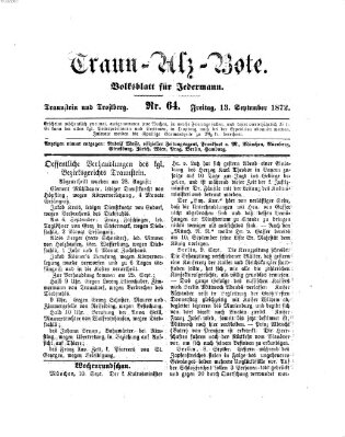 Traun-Alz-Bote (Traun-Alz-Salzachbote) Freitag 13. September 1872