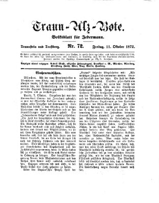 Traun-Alz-Bote (Traun-Alz-Salzachbote) Freitag 11. Oktober 1872