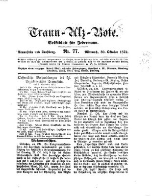 Traun-Alz-Bote (Traun-Alz-Salzachbote) Mittwoch 30. Oktober 1872