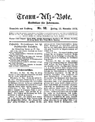 Traun-Alz-Bote (Traun-Alz-Salzachbote) Freitag 15. November 1872