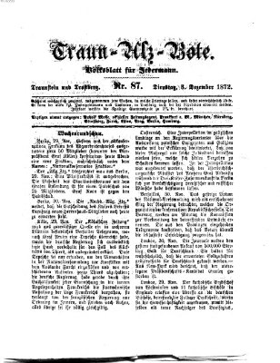 Traun-Alz-Bote (Traun-Alz-Salzachbote) Dienstag 3. Dezember 1872