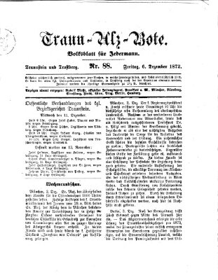 Traun-Alz-Bote (Traun-Alz-Salzachbote) Freitag 6. Dezember 1872