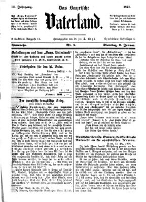 Das bayerische Vaterland Dienstag 3. Januar 1871